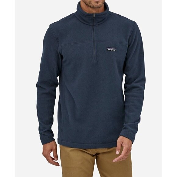 Patagonia Other - PATAGONIA New Navy Blue 1/4 Zip Micro D® Fleece Logo Sweater Pullover